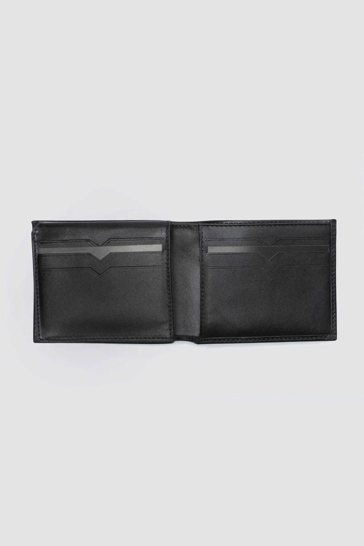 Ds Damat Schwarze Leder Smart Wallet