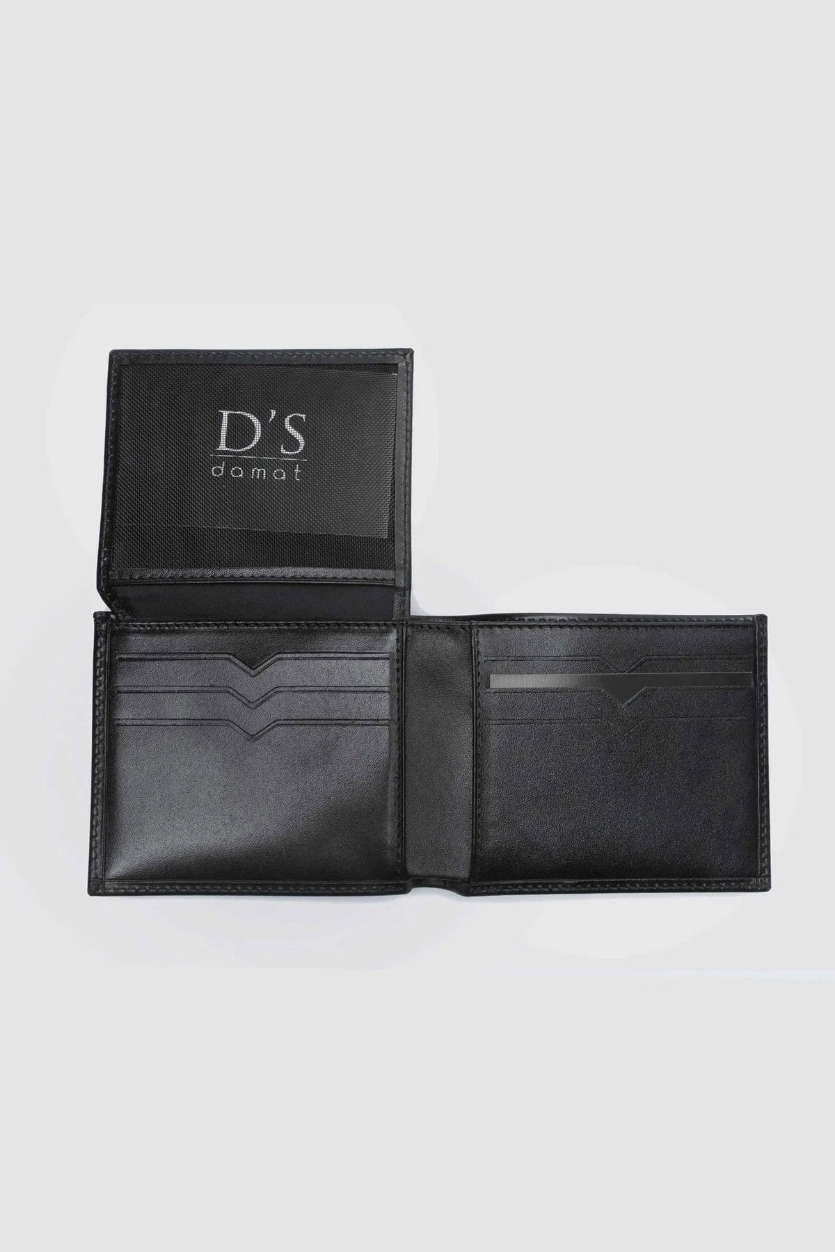 Ds Damat Schwarze Leder Smart Wallet