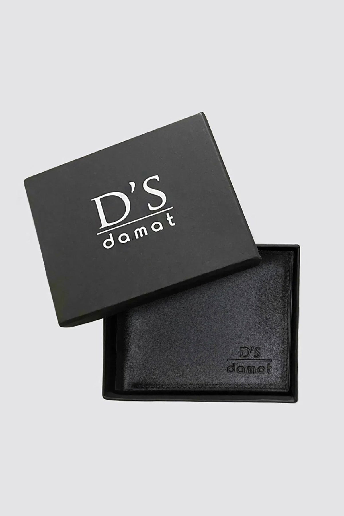 Ds Damat Schwarze Leder Smart Wallet