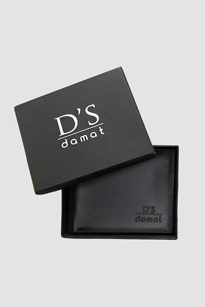 Ds Damat Schwarze Leder Smart Wallet