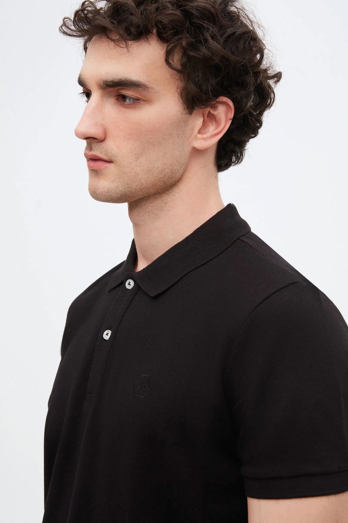 DS Damat Schwarzes Slim Fit Polo T-Shirt in Geschenkbox