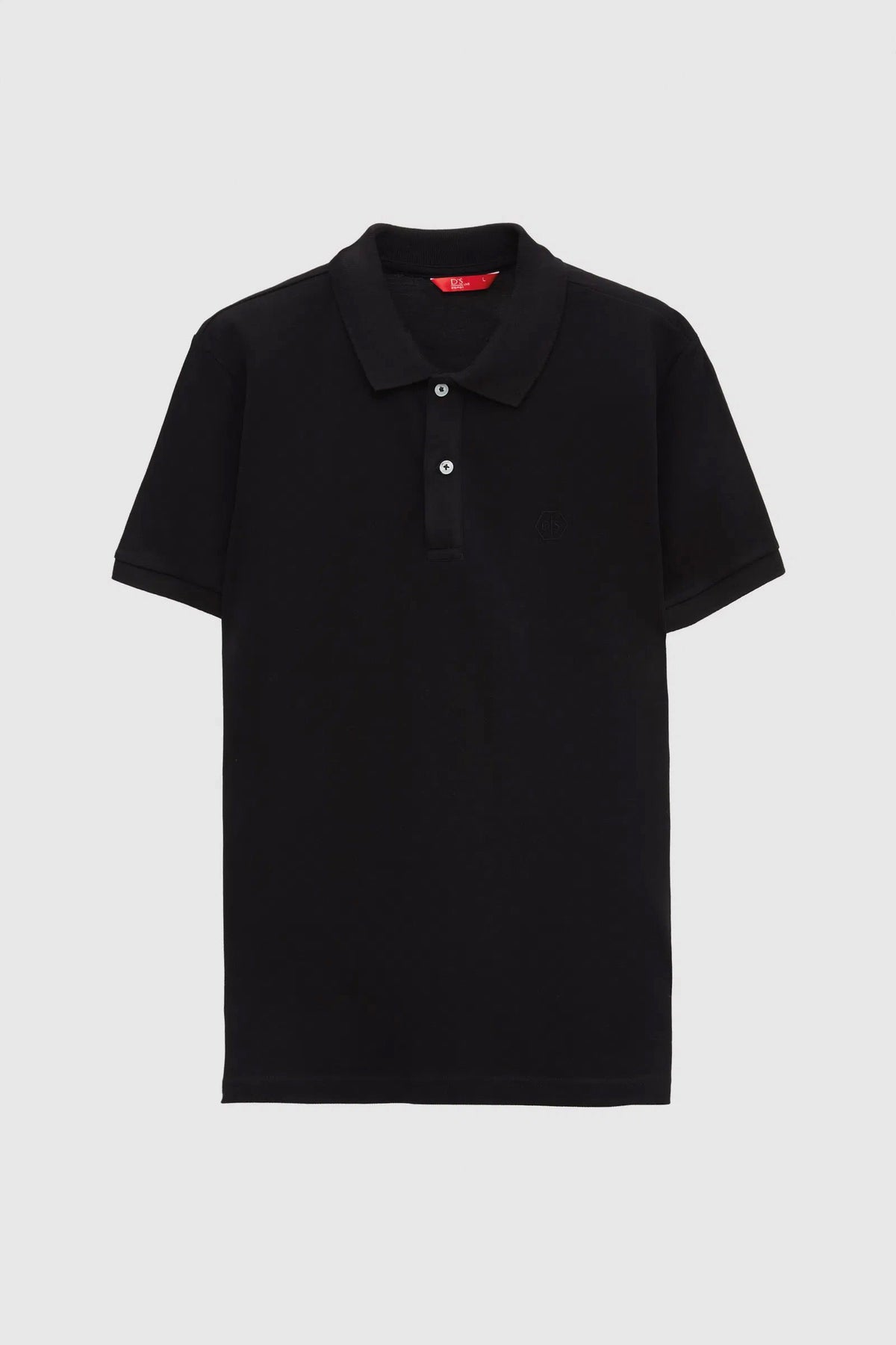 DS Damat Schwarzes Slim Fit Polo T-Shirt in Geschenkbox
