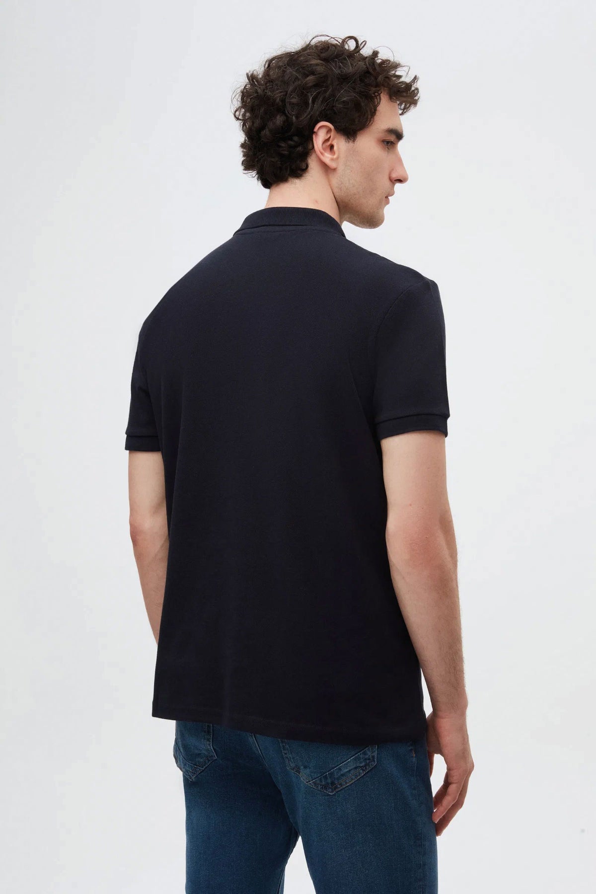 DS Damat Schwarzes Slim Fit Polo T-Shirt in Geschenkbox