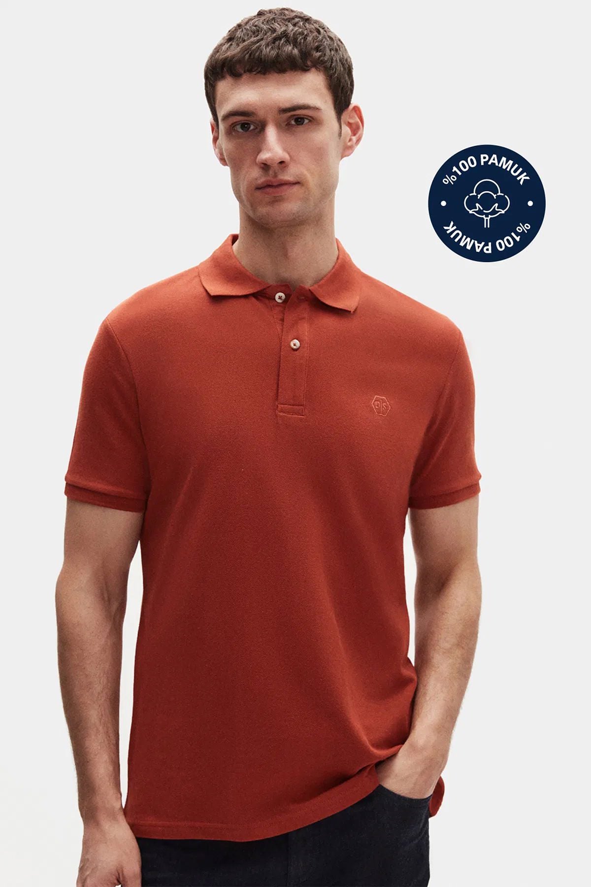 DS Damat Schwarzes Slim Fit Polo T-Shirt in Geschenkbox