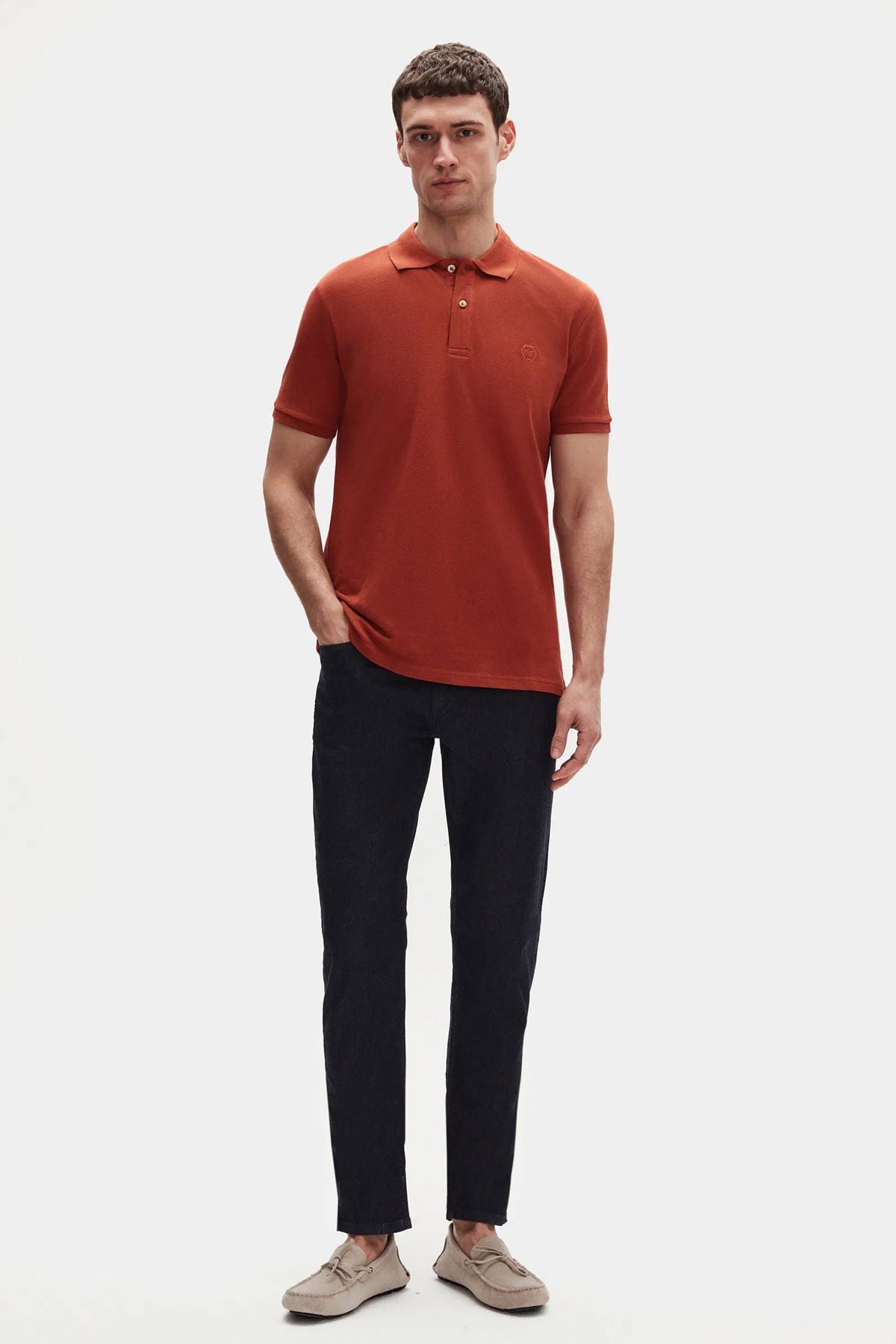 DS Damat Schwarzes Slim Fit Polo T-Shirt in Geschenkbox