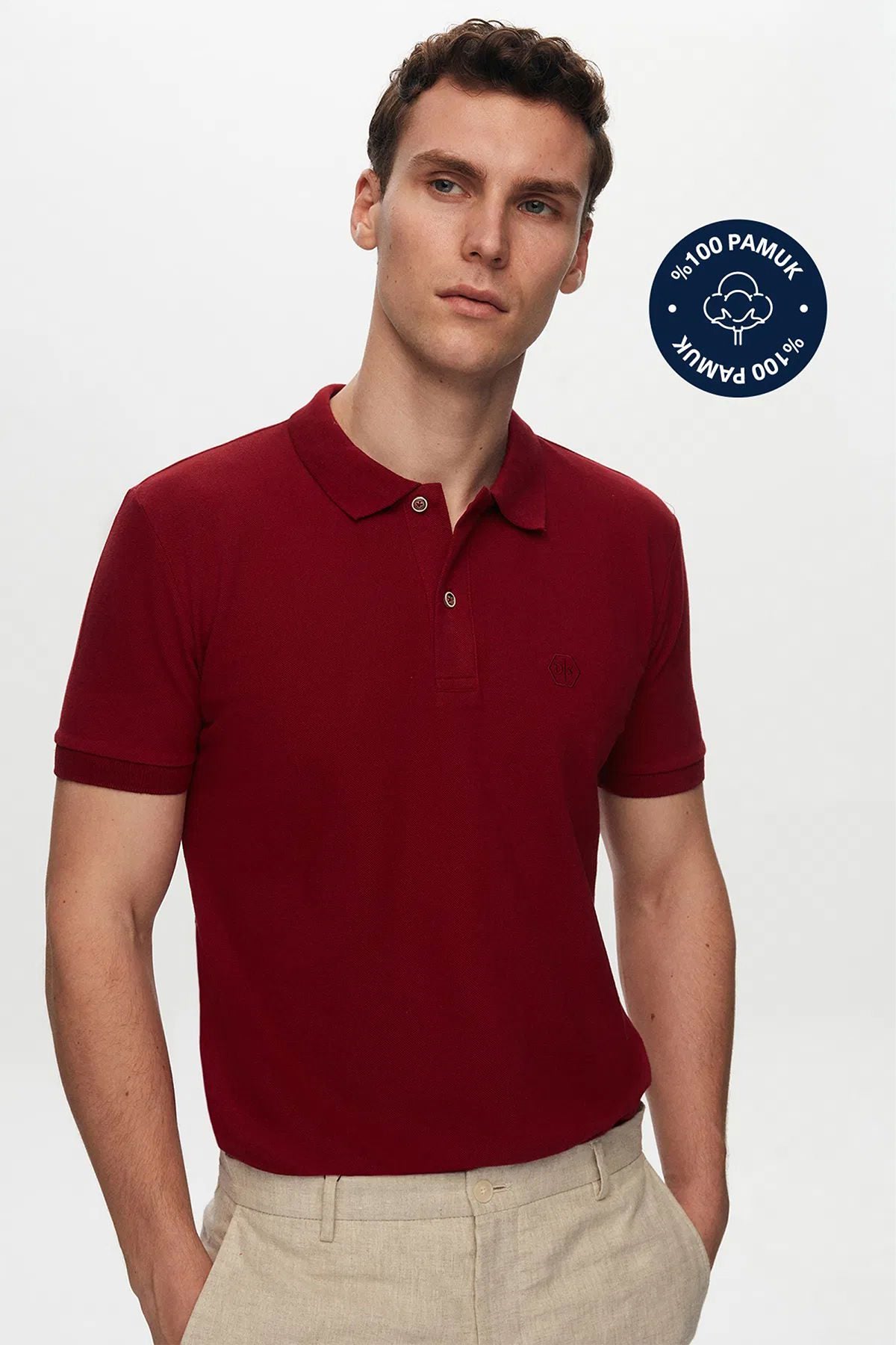 DS Damat Schwarzes Slim Fit Polo T-Shirt in Geschenkbox