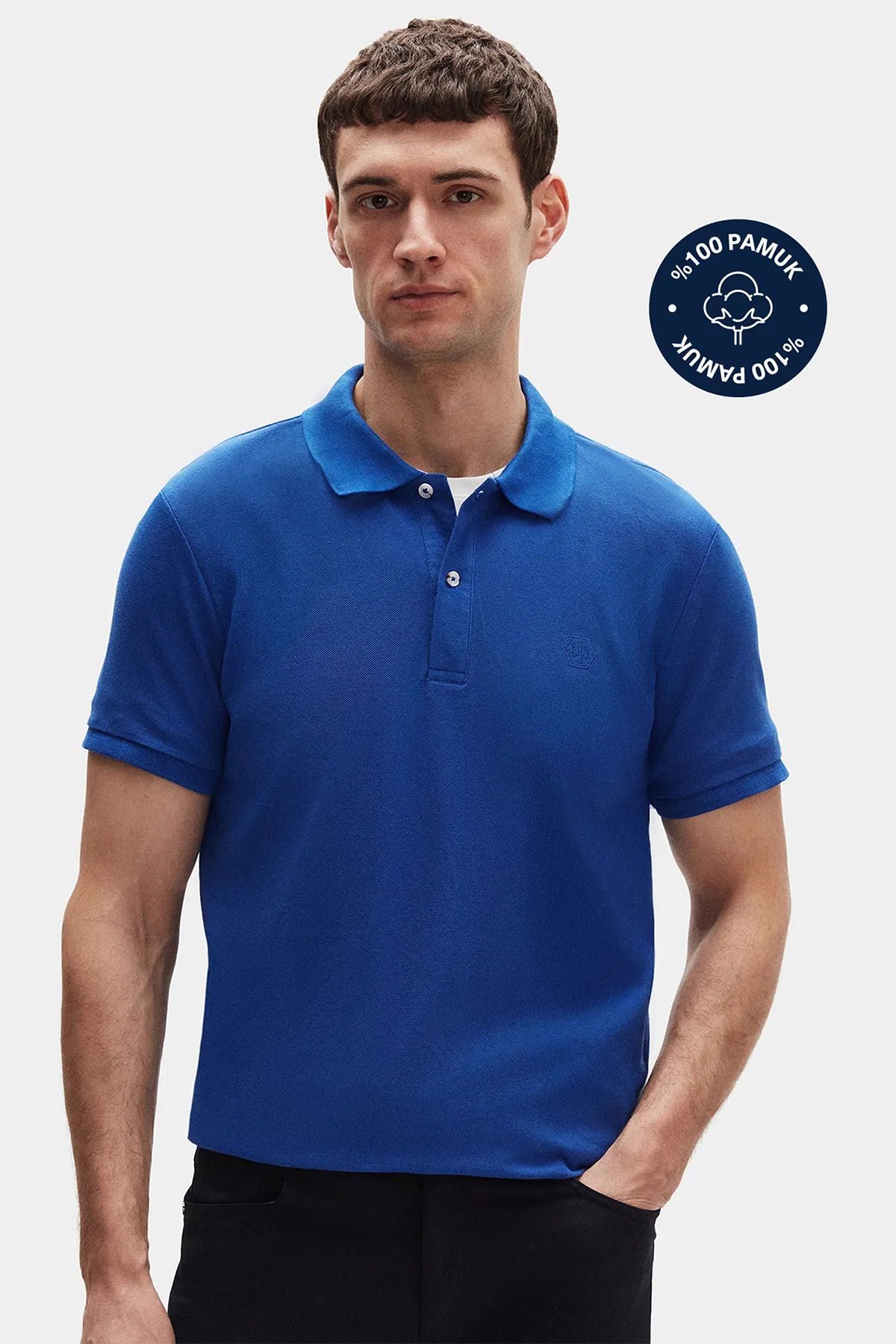 DS Damat Schwarzes Slim Fit Polo T-Shirt in Geschenkbox