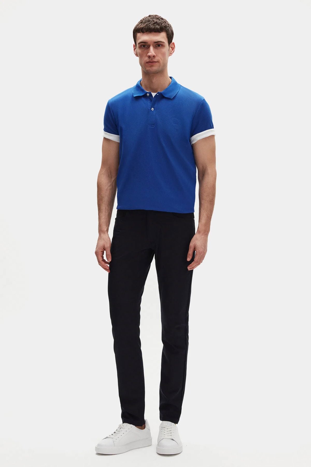 DS Damat Schwarzes Slim Fit Polo T-Shirt in Geschenkbox