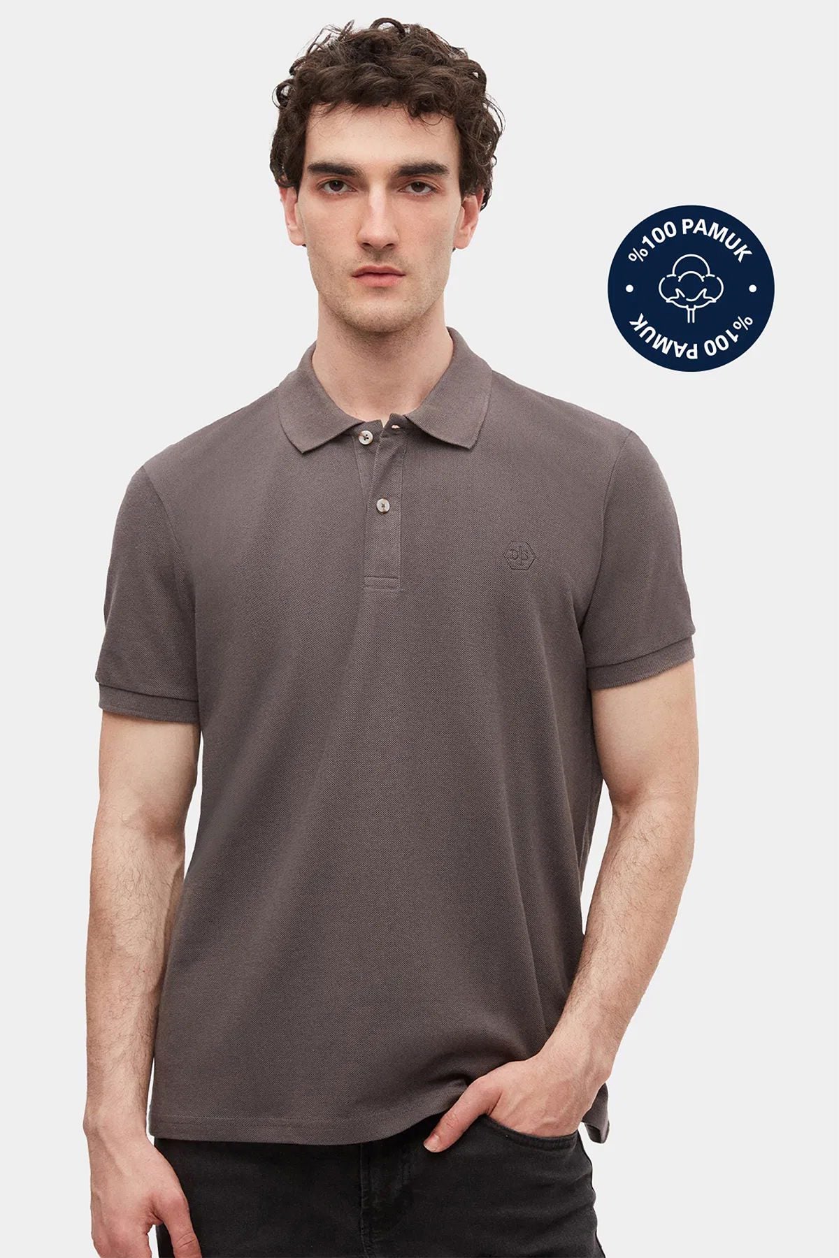 DS Damat Schwarzes Slim Fit Polo T-Shirt in Geschenkbox