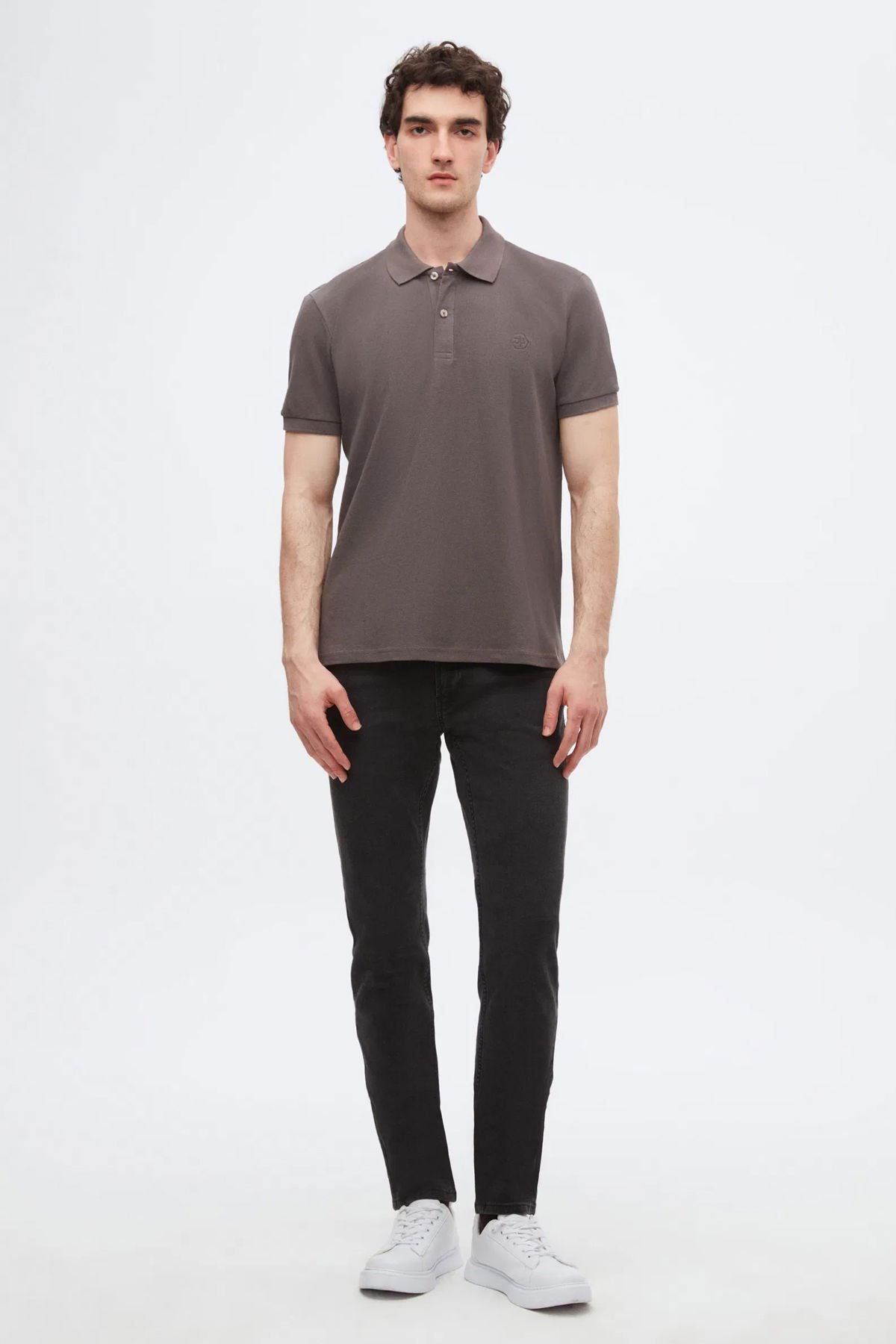DS Damat Schwarzes Slim Fit Polo T-Shirt in Geschenkbox