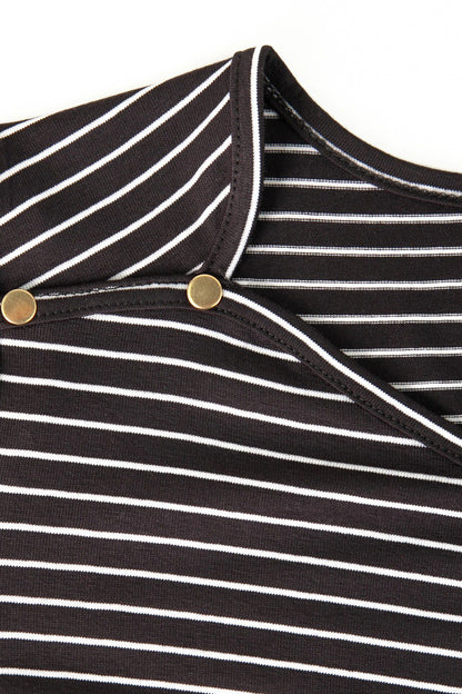 Knopfdetail Rundhals T-Shirt