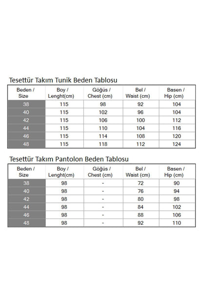 Geknöpftes Türkis Hijab Set MSW10358-7