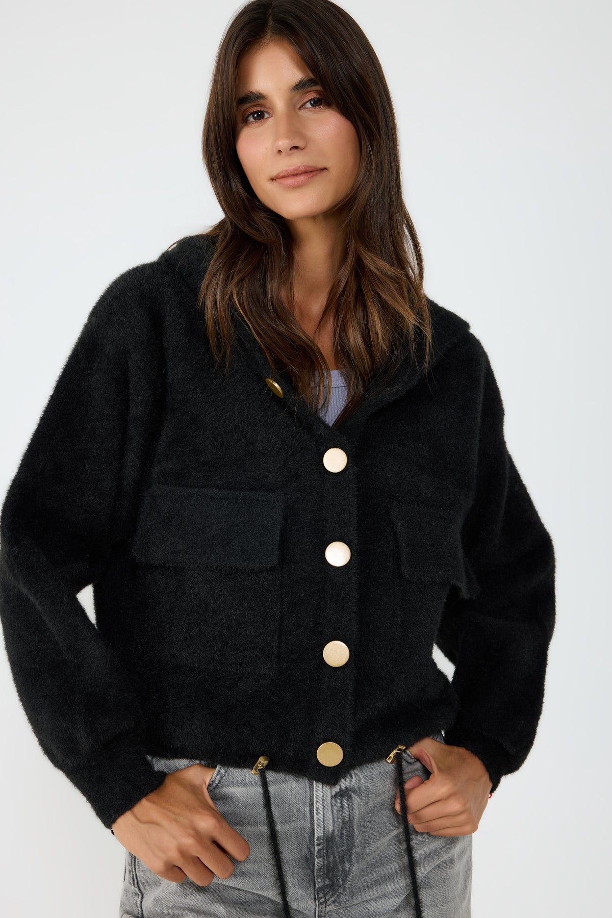 Strickjacke mit Knöpfen