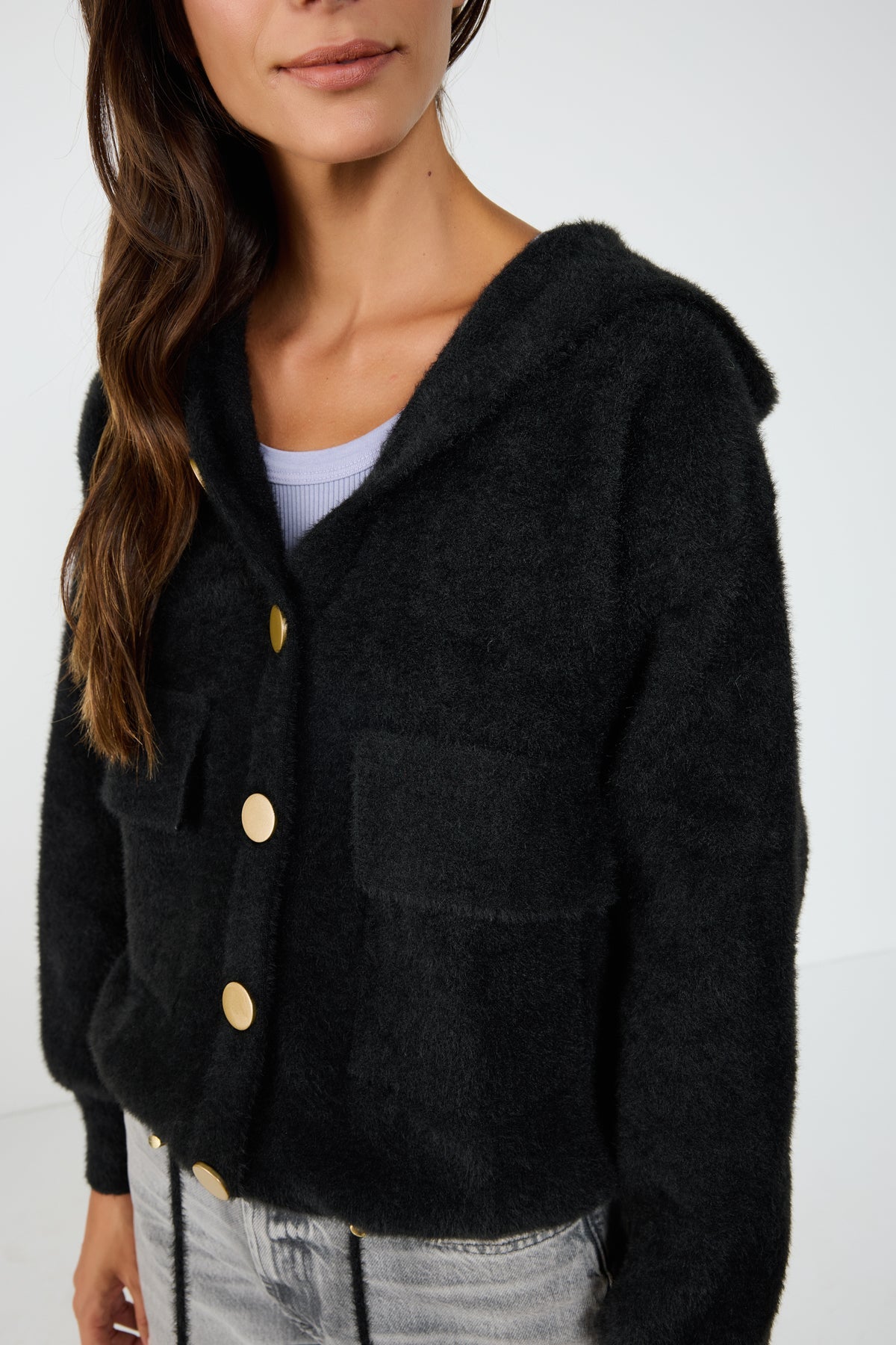 Strickjacke mit Knöpfen
