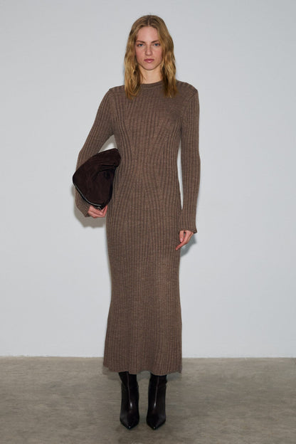 DUENDE Damen Gestreiftes Strickkleid
