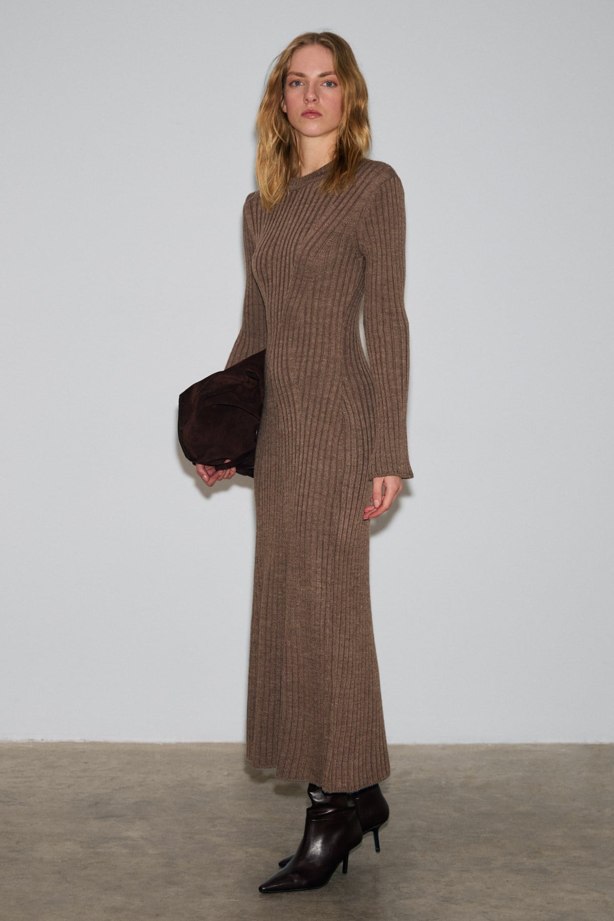DUENDE Damen Gestreiftes Strickkleid