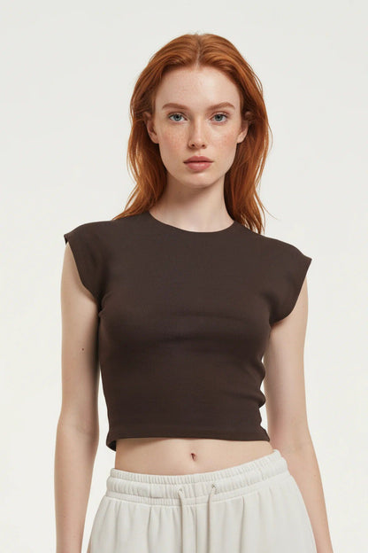 Basic T-Shirt mit kurzen Ärmeln