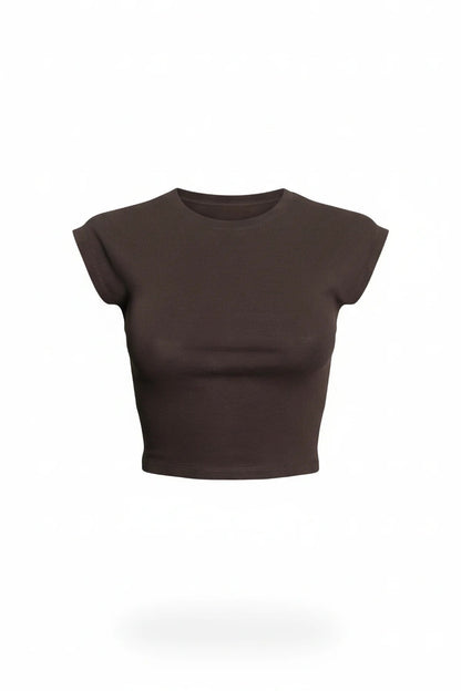 Basic T-Shirt mit kurzen Ärmeln