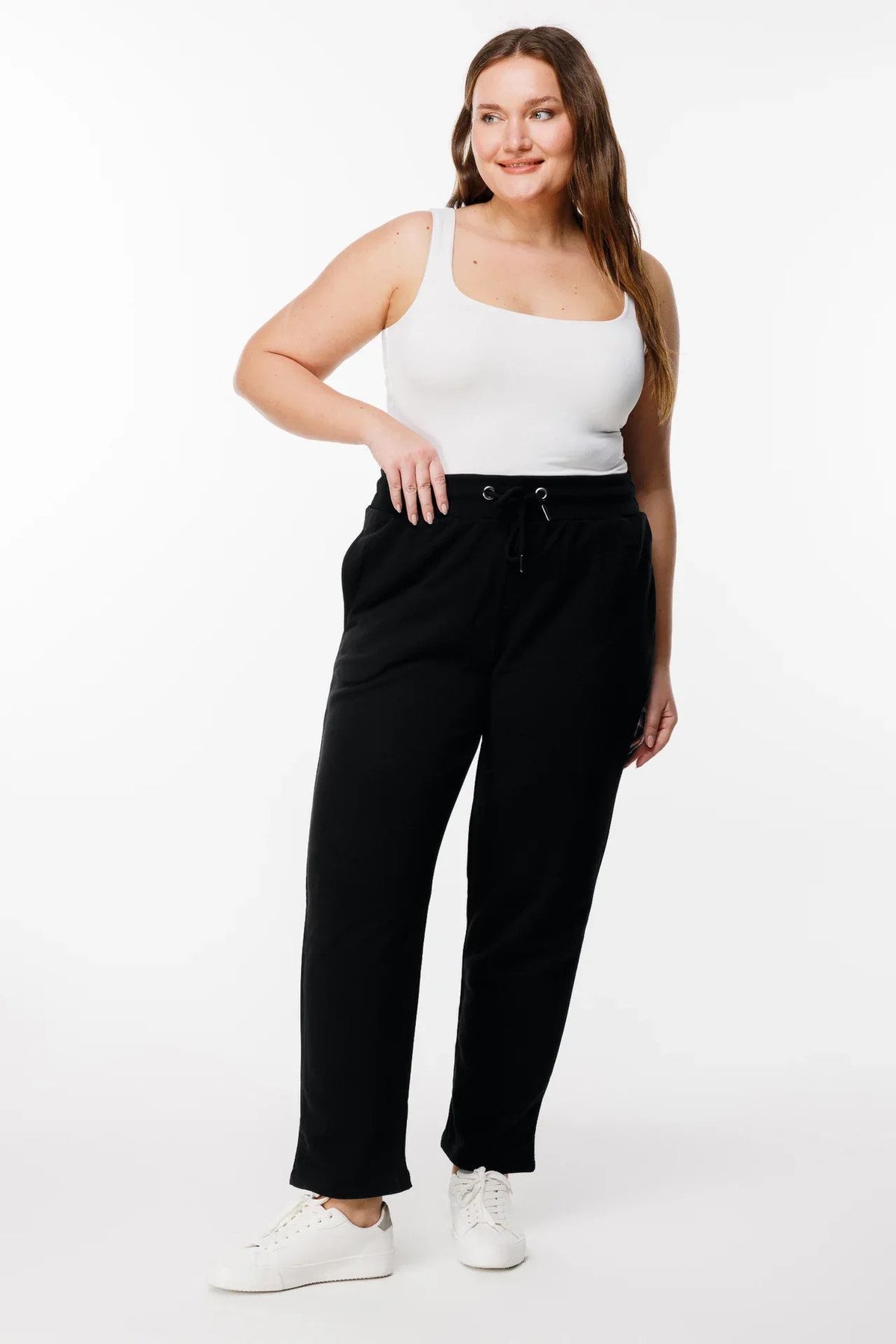 Stretch-Jogginghose mit geradem Bein