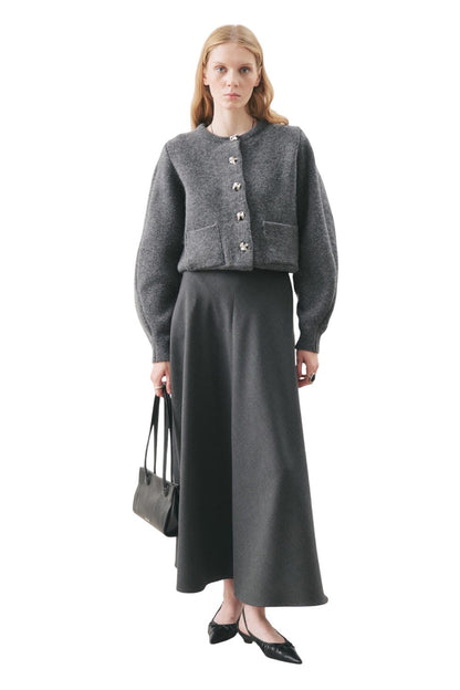 KNOPFDETAILS CARDIGAN BRAUN