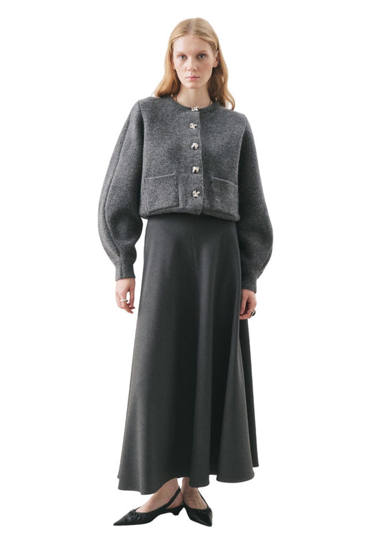 KNOPFDETAILS CARDIGAN BRAUN