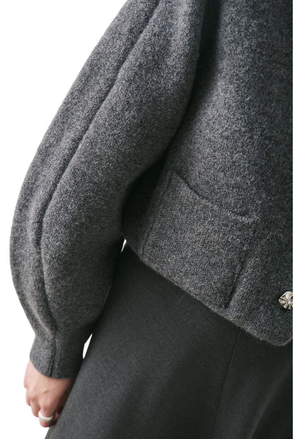 KNOPFDETAILS CARDIGAN BRAUN