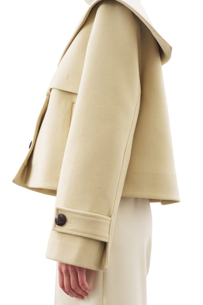 KASCHMIRJACKE MIT KNOPFDETAILS, SCHWARZ.
