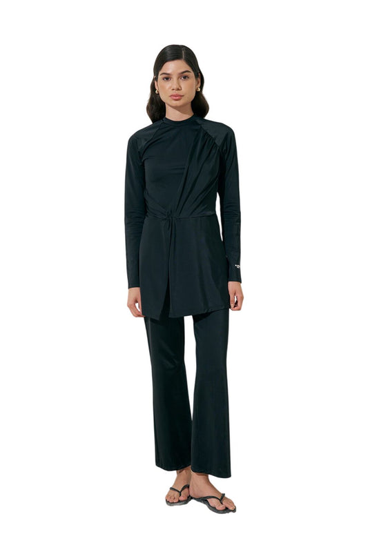 KNOTEN-DETAIL-JUMPSUIT, BADEANZUG, SCHWARZ