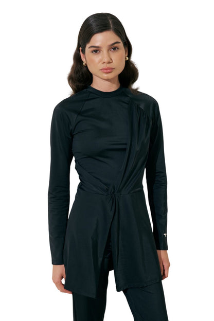 KNOTEN-DETAIL-JUMPSUIT, BADEANZUG, SCHWARZ