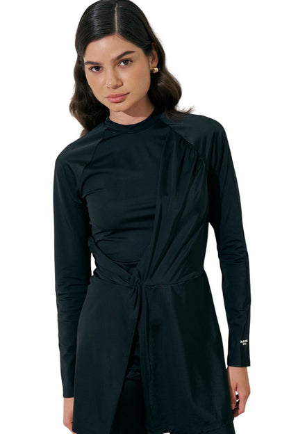 KNOTEN-DETAIL-JUMPSUIT, BADEANZUG, SCHWARZ