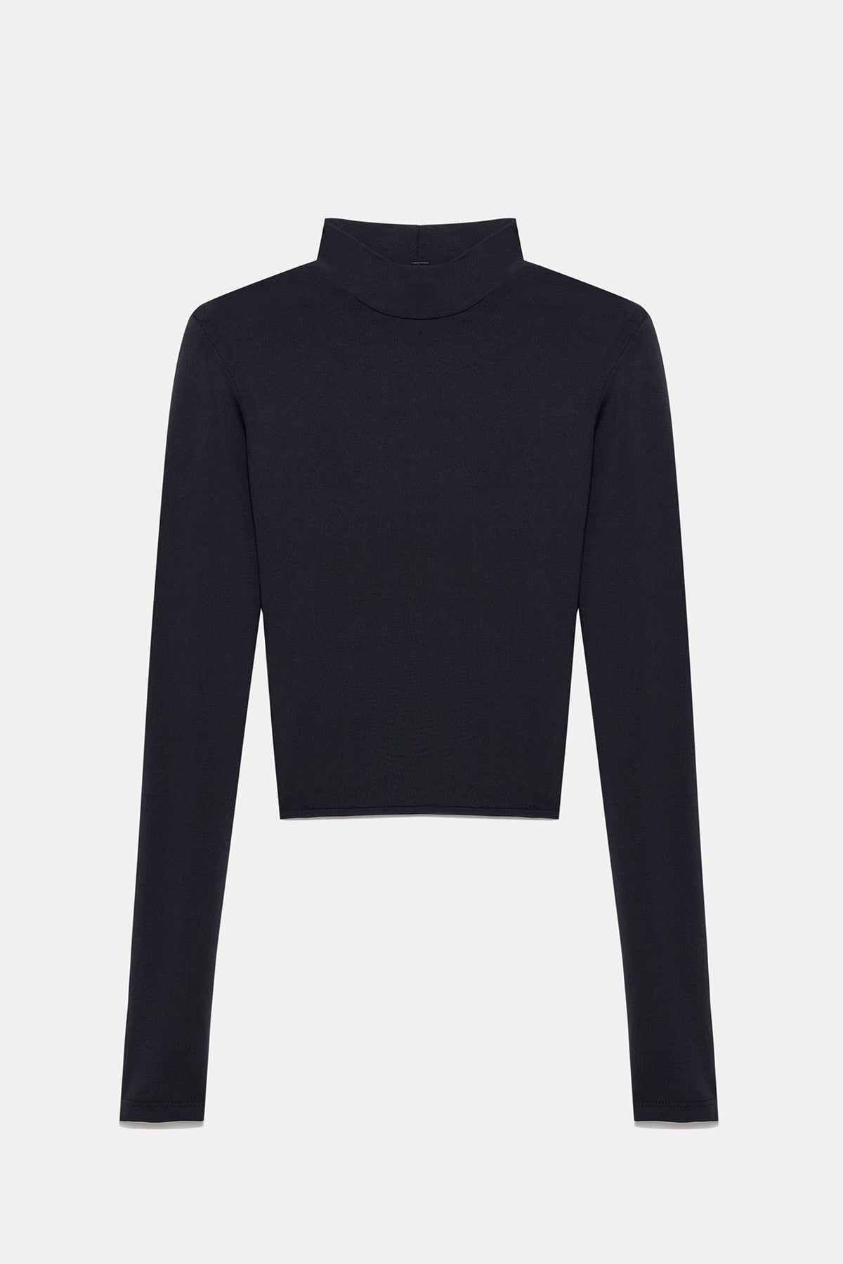 Rollkragenbluse mit langen Ärmeln