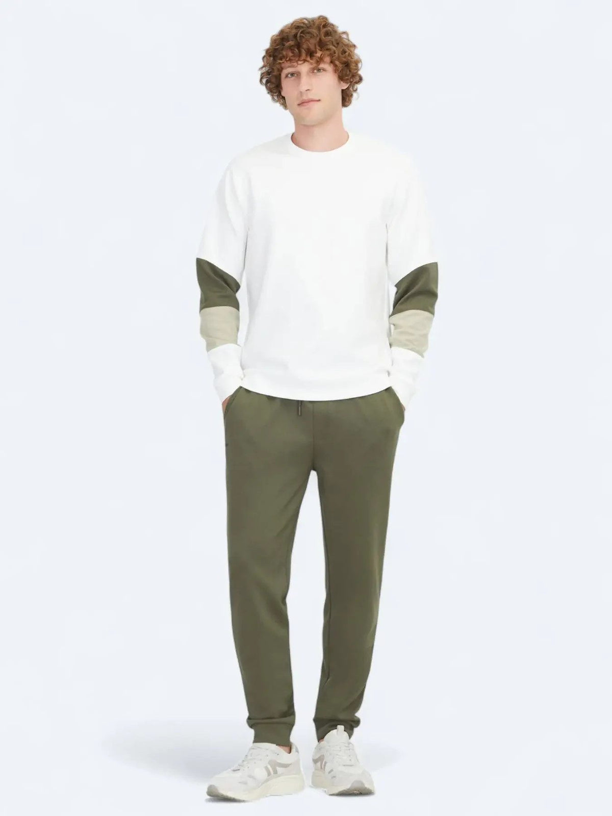 Ecru Rundhals Sweatshirt