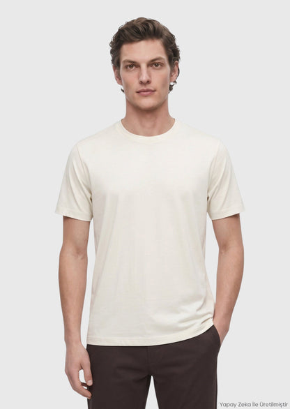 Einfaches T-Shirt mit Rundhalsausschnitt