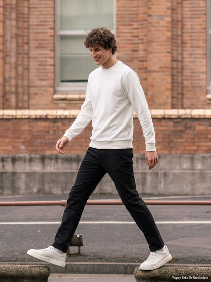 Bedrucktes Sweatshirt mit Rundhalsausschnitt