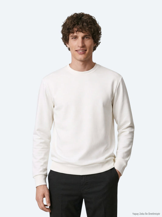 Bedrucktes Sweatshirt mit Rundhalsausschnitt