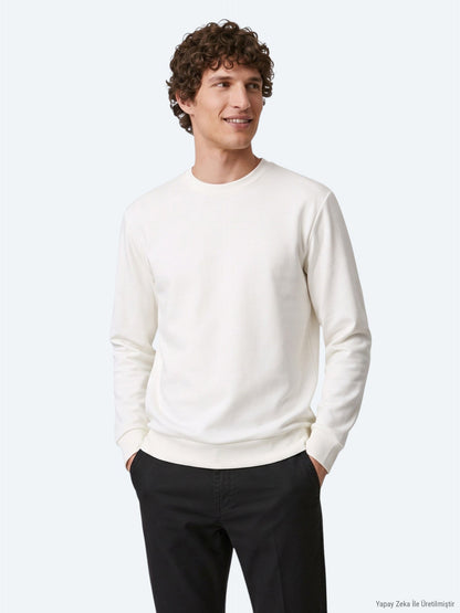 Bedrucktes Sweatshirt mit Rundhalsausschnitt
