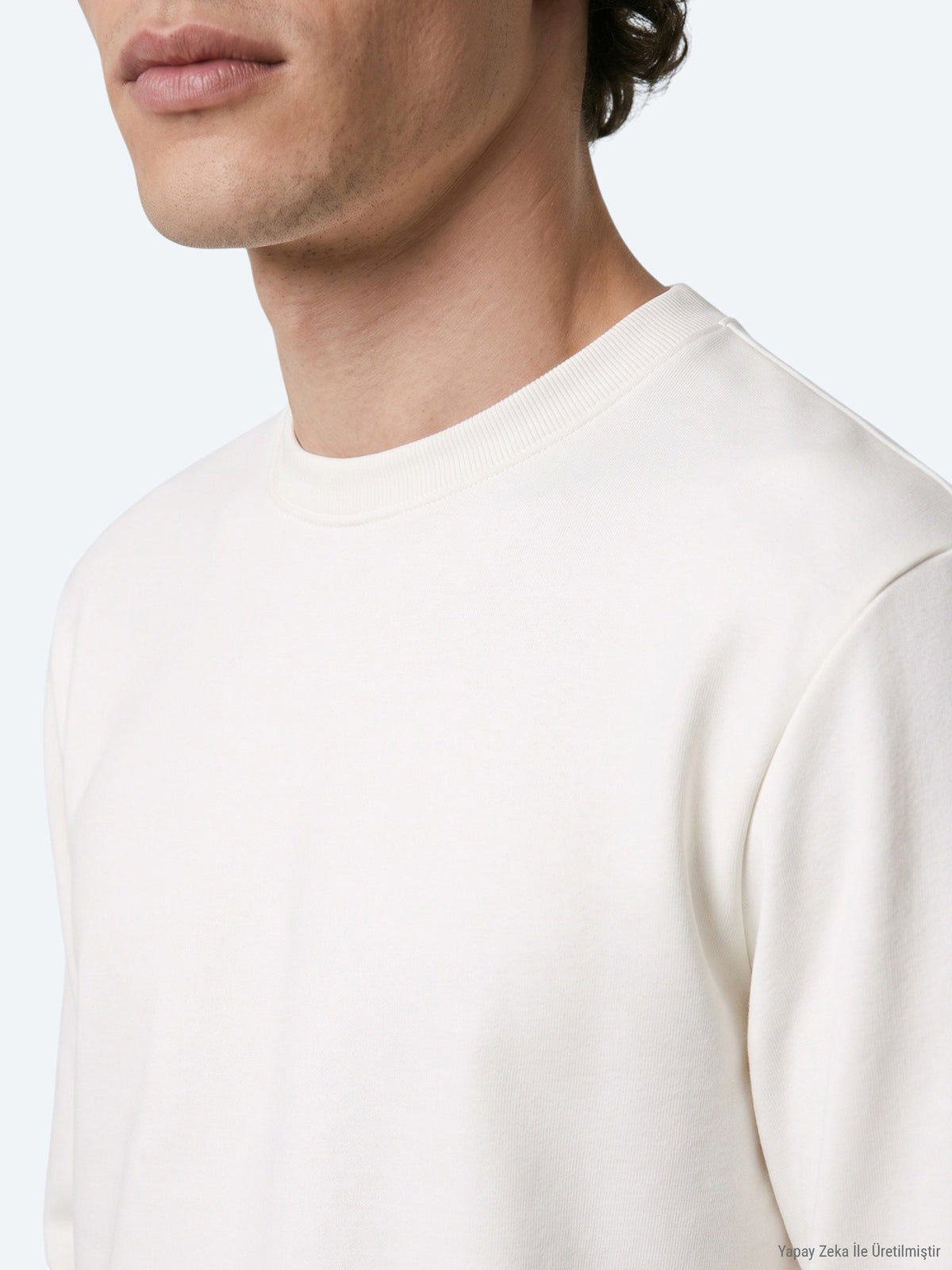 KİP Bedrucktes Sweatshirt mit Rundhalsausschnitt Ecru