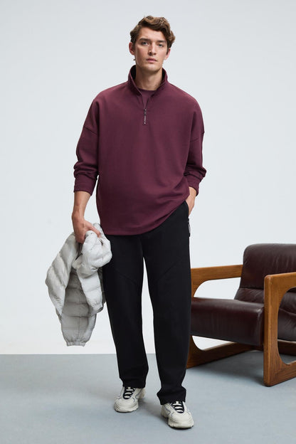 EDISON Herren Halbzip Sweatshirt