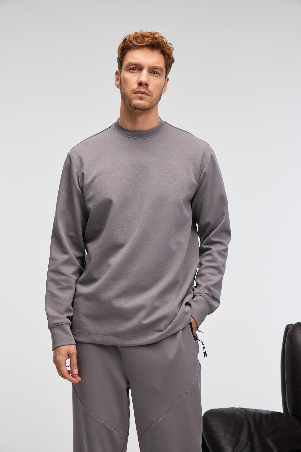 GRIMELANGE EDMUND Herren Rundhals Sweatshirt Dunkelgrau