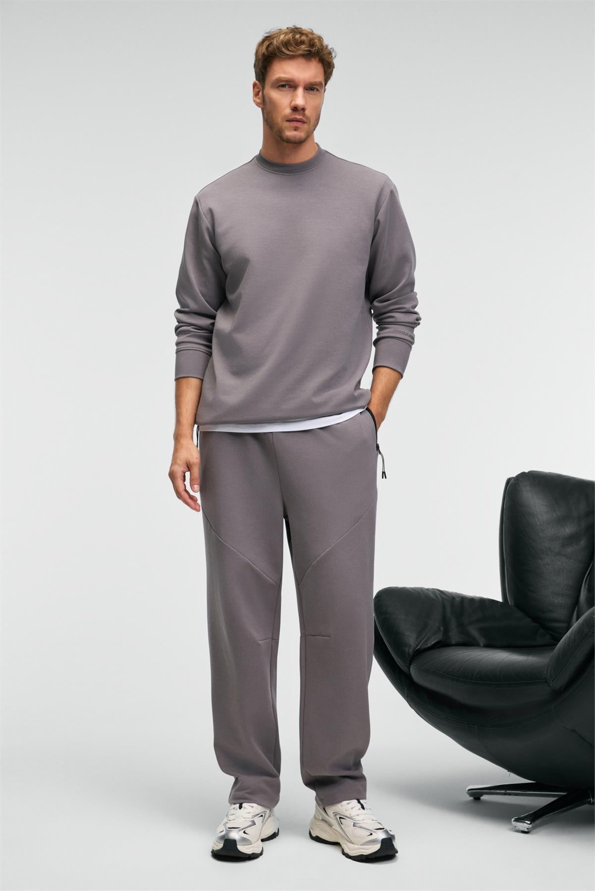 GRIMELANGE EDMUND Herren Rundhals Sweatshirt Dunkelgrau