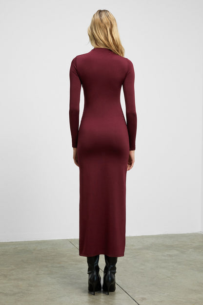 EFLOUR Damen Hoher Hals Kleid