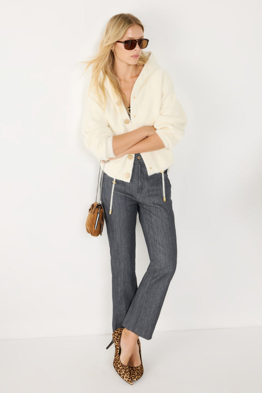 Strickjacke mit Knopfdetails und Taschen