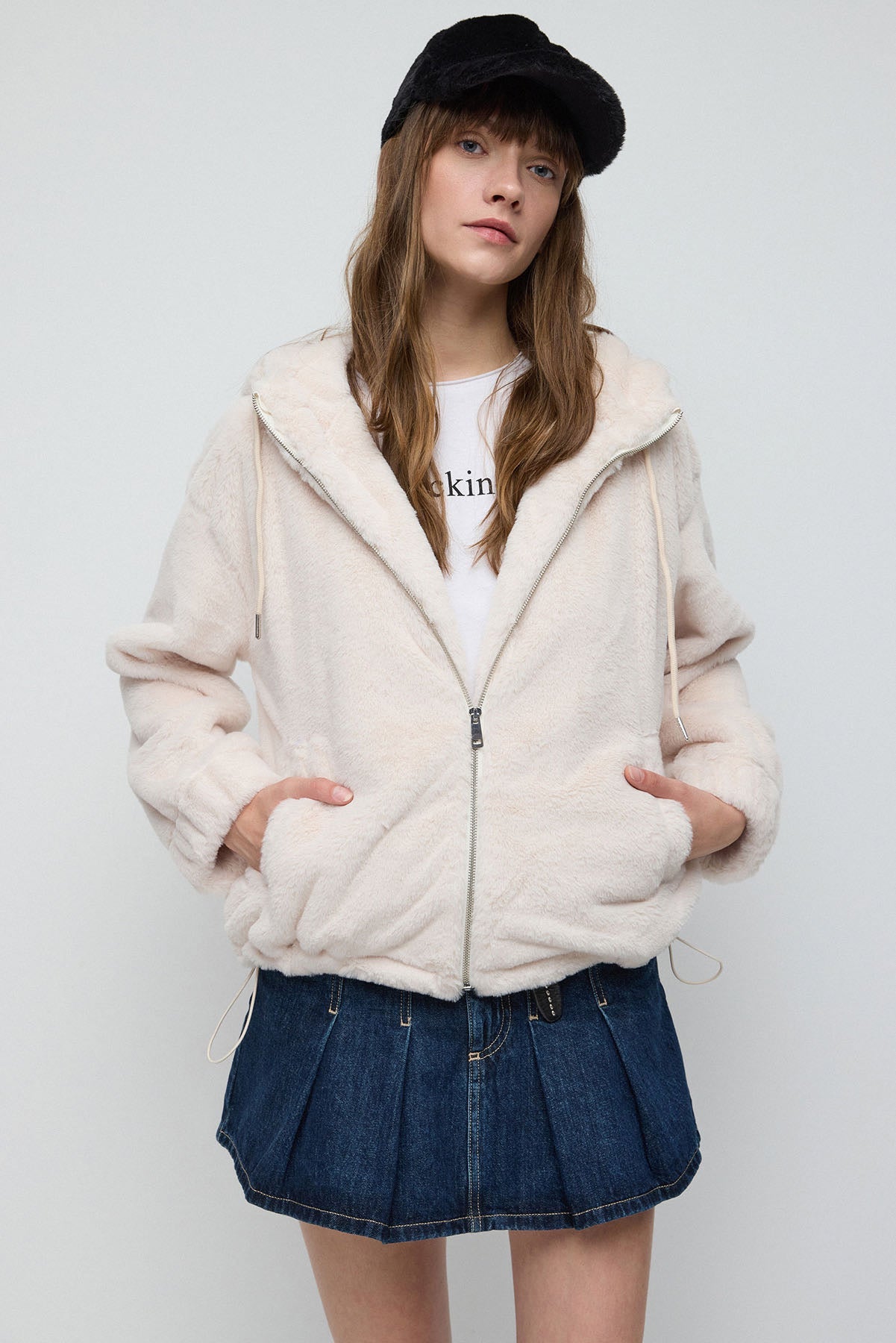 Fleecejacke mit Reißverschluss