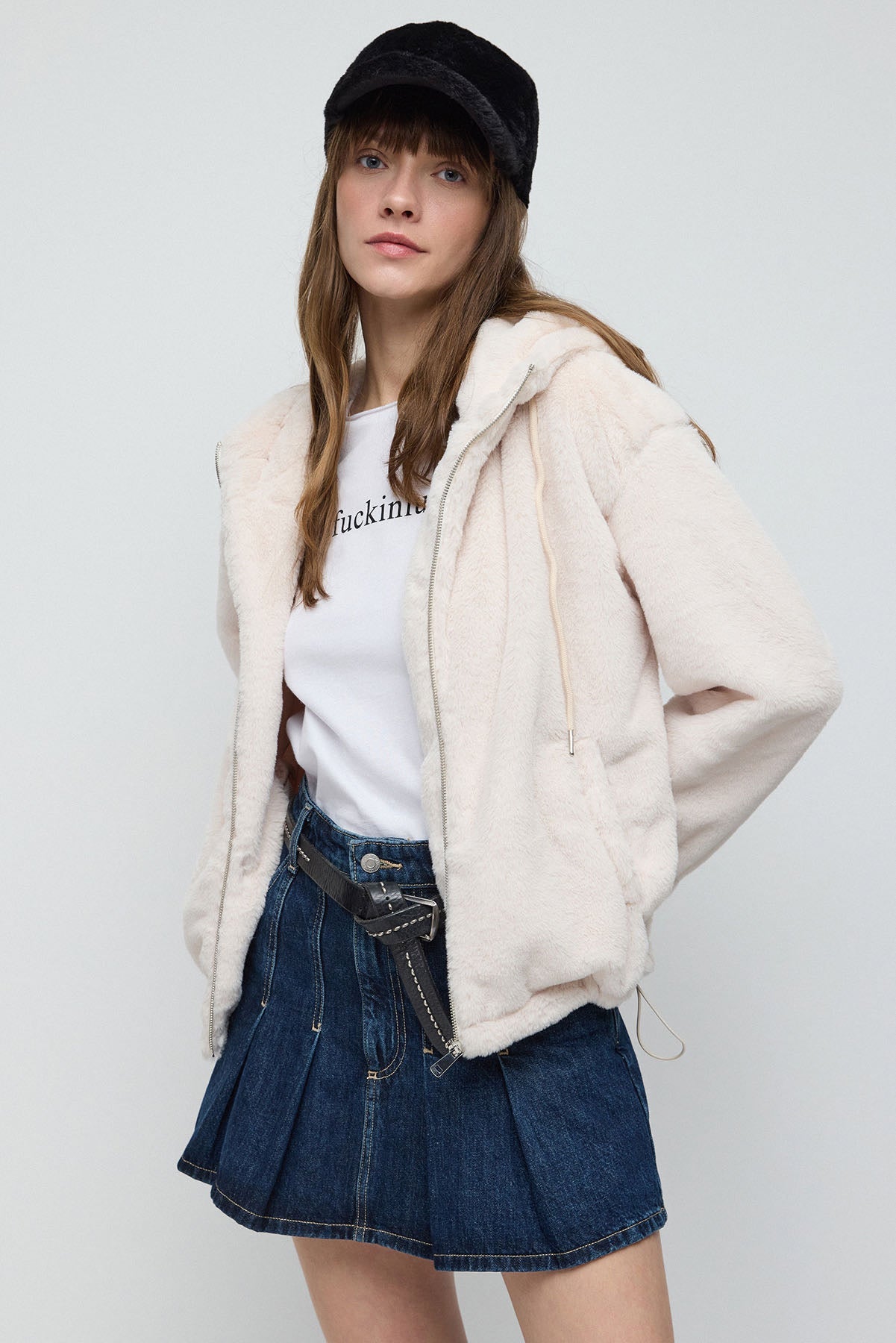 Fleecejacke mit Reißverschluss