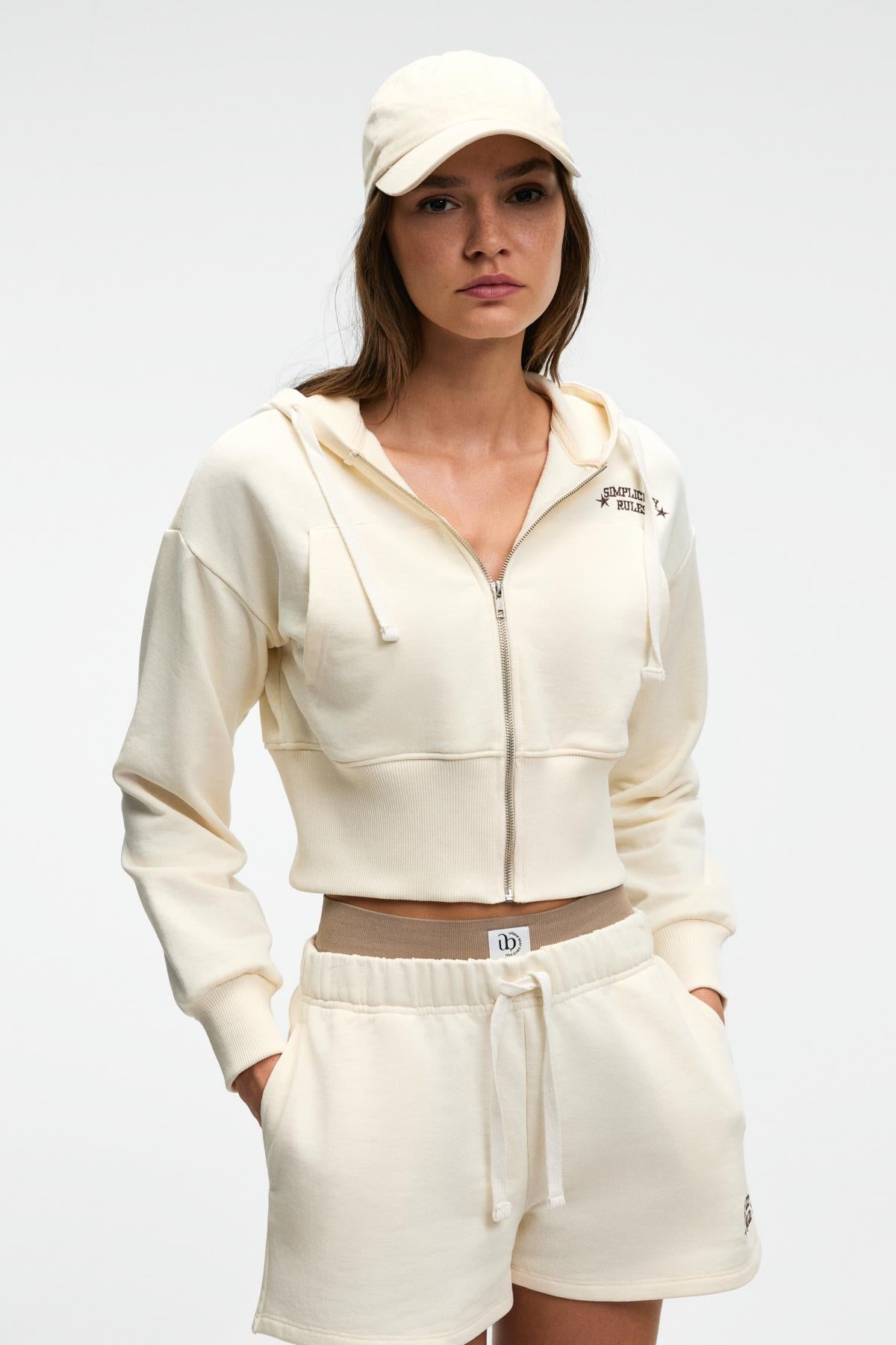 ELARA Damen Crop Sweatshirt