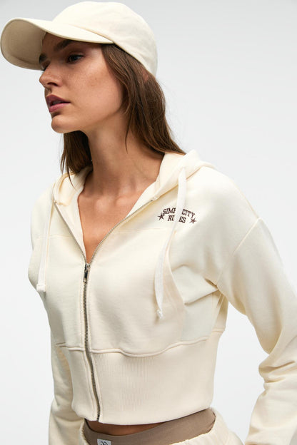 ELARA Damen Crop Sweatshirt