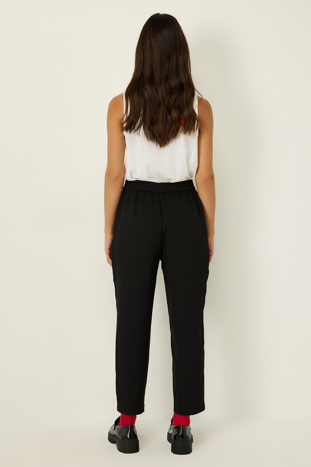 Cropped-Hose mit elastischem Bund