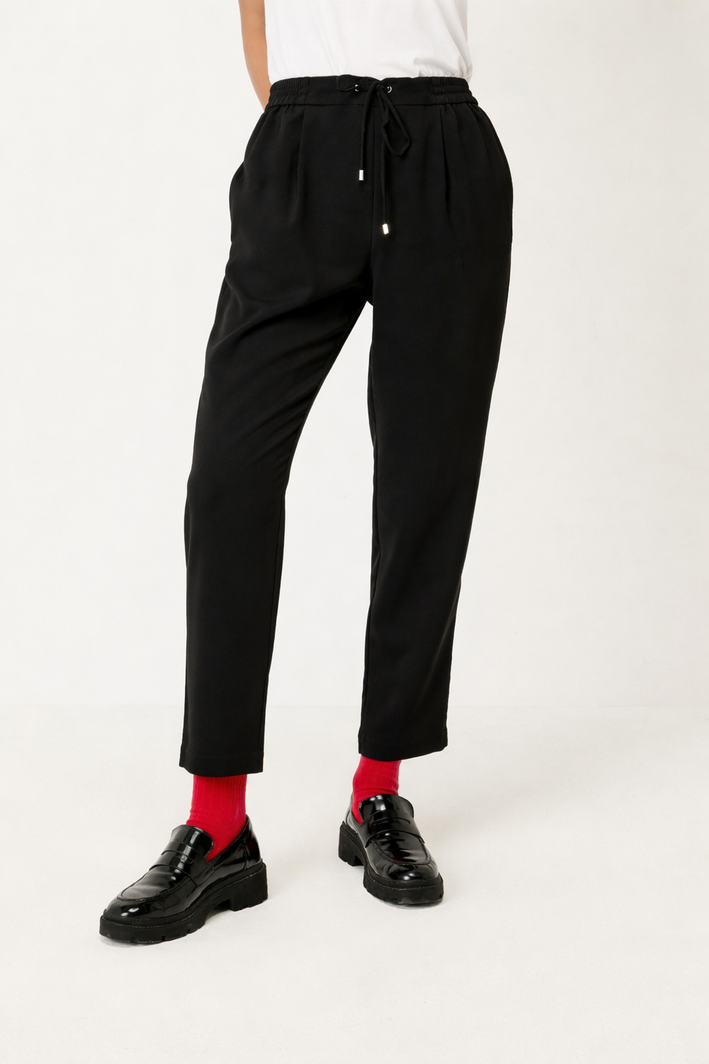 Cropped-Hose mit elastischem Bund