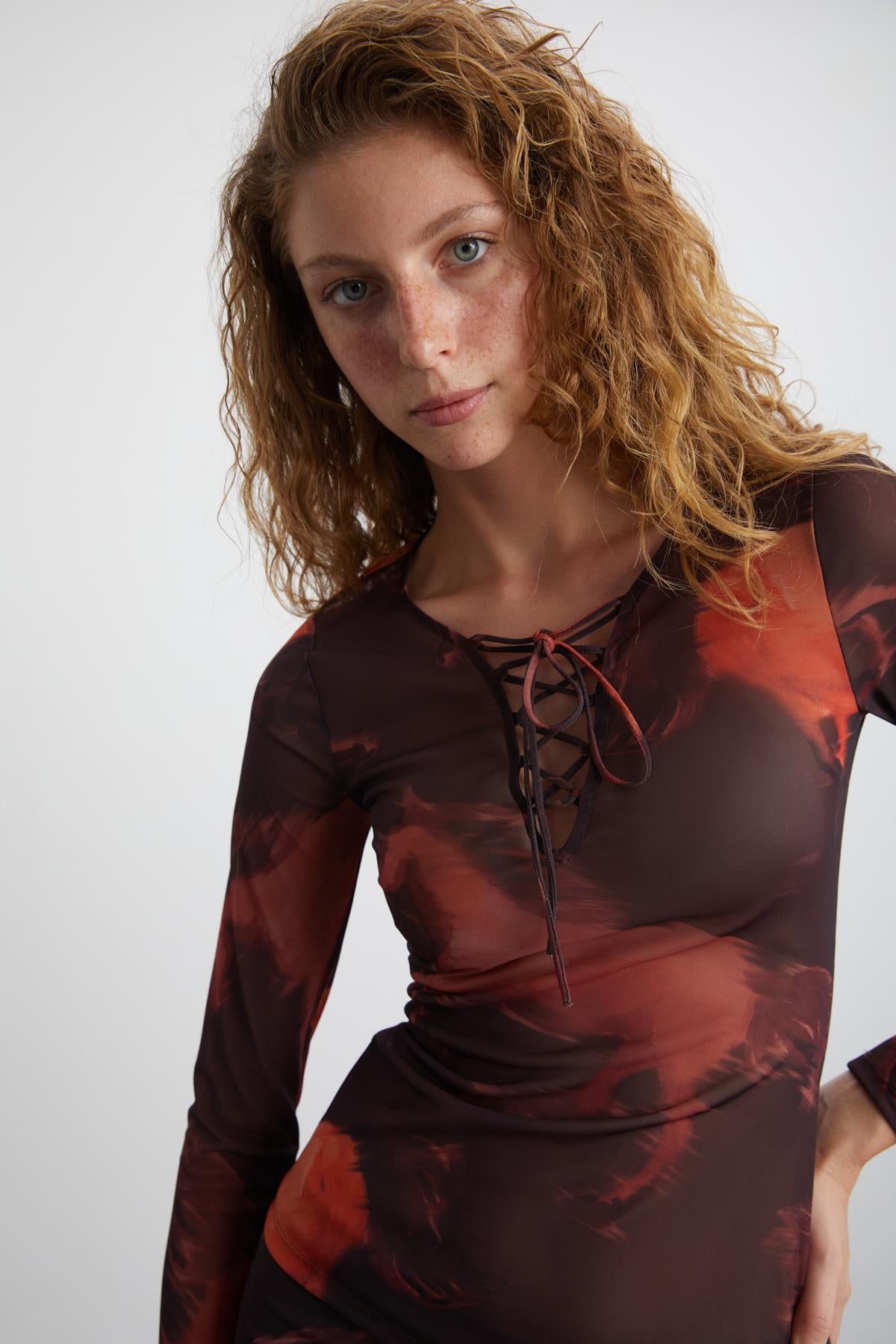 ELINORA Damen Pferde-Korsagenbluse