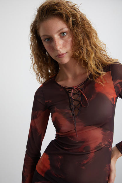 ELINORA Damen Pferde-Korsagenbluse